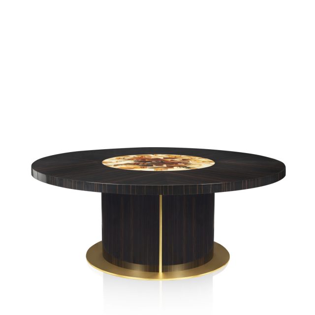 Tavoli e consolle - Nettuno tavolo da pranzo in ebano glossy - Lazy Susan - Arcahorn